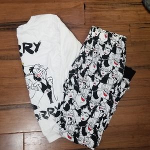 Pyjama Set/ Evil Characters Cruella Disney